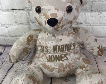 Bear made from military uniform