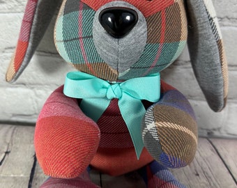 The Clover Bunny – Memory Bunny Made From Loved One’s Clothing | Bereavement Gift | Keepsake Rabbit