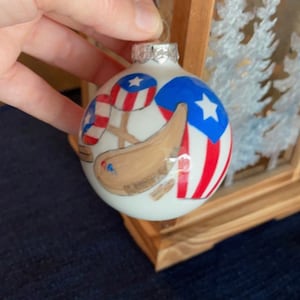 Puerto Rico Flag and Musical Instruments Christmas Ornaments/ Prices Per Each Ornament/ Personalizations Free