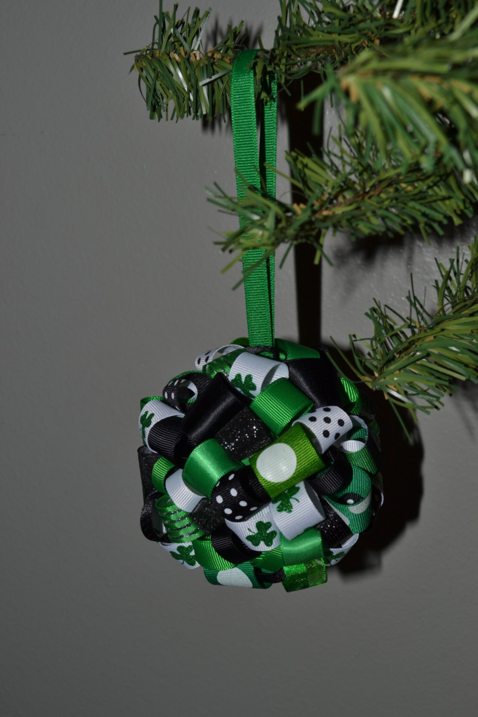 Irish Ribbon Topiarystyle Ornament Great for the Holidays Etsy