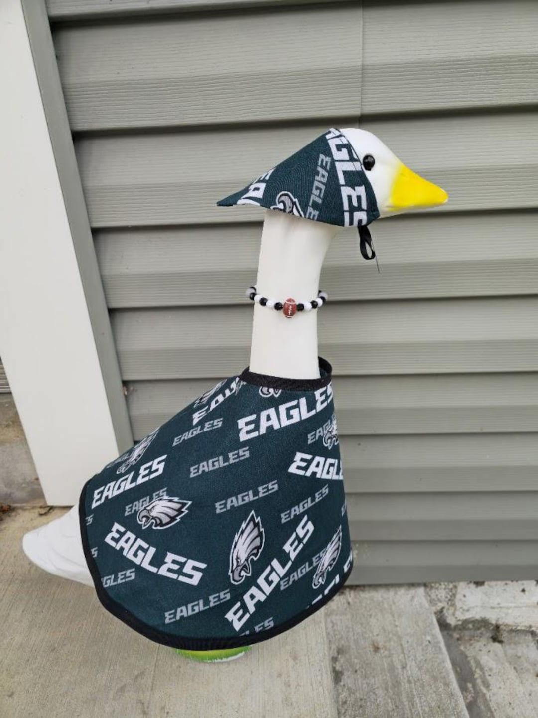Philadelphia Eagles Goose Outfit – Handmade Porch Decor, Football Fan - 23-26 inch goose