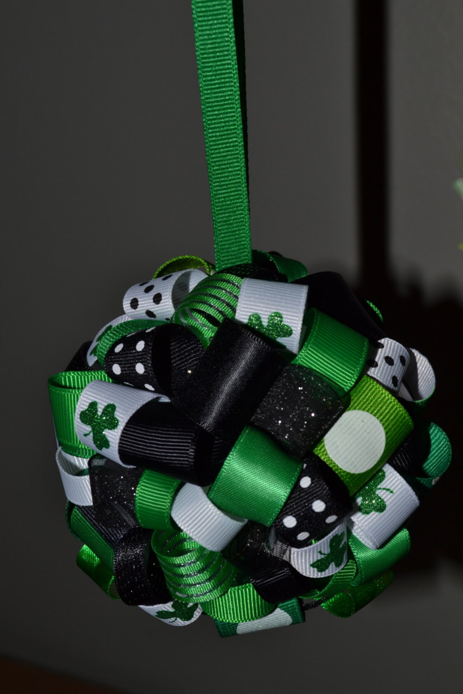 Irish Ribbon Topiarystyle Ornament Great for the Holidays Etsy