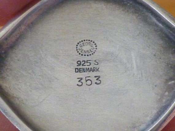 Georg Jensen Sterling Modernist Brooch Number 353 Denmark - Etsy