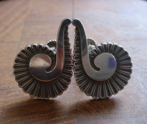 Georg Jensen Sterling screw back earrings number … - image 1