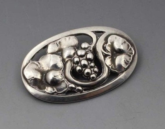 Georg Jensen Sterling brooch number 177B Denmark … - image 1