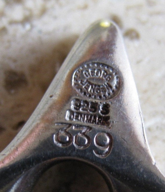 Georg Jensen Sterling brooch Pin number 339 Denma… - image 4