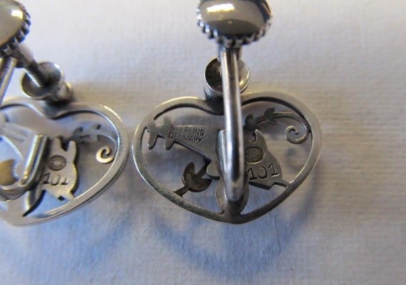 Georg Jensen Sterling earrings number 101 Denmark… - image 3