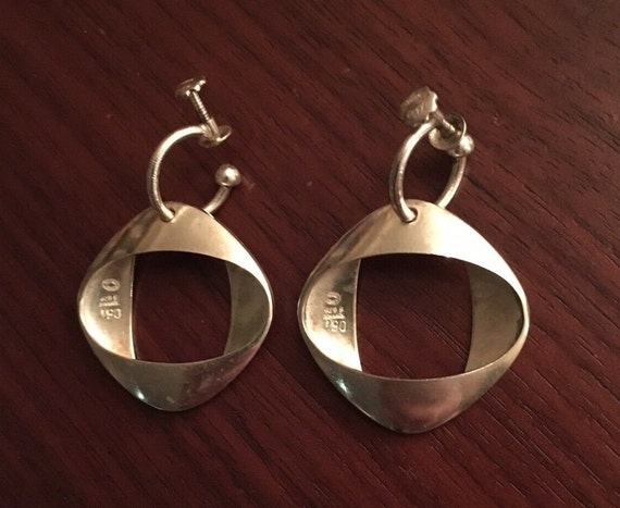 Georg Jensen Sterling screw back earrings number … - image 2