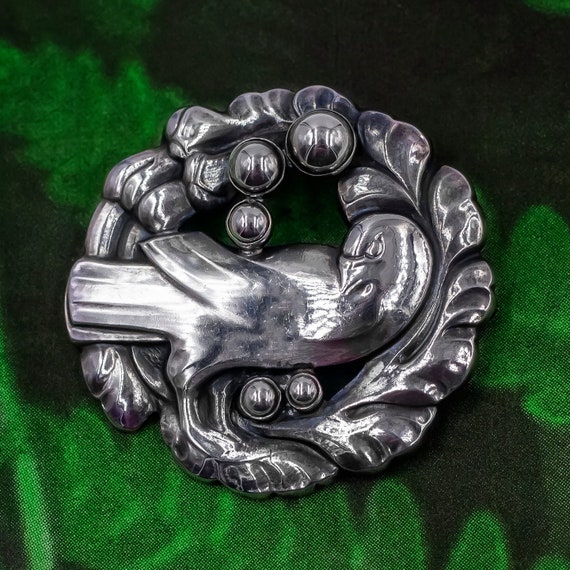 Georg Jensen Sterling brooch with "Pearls" number… - image 1