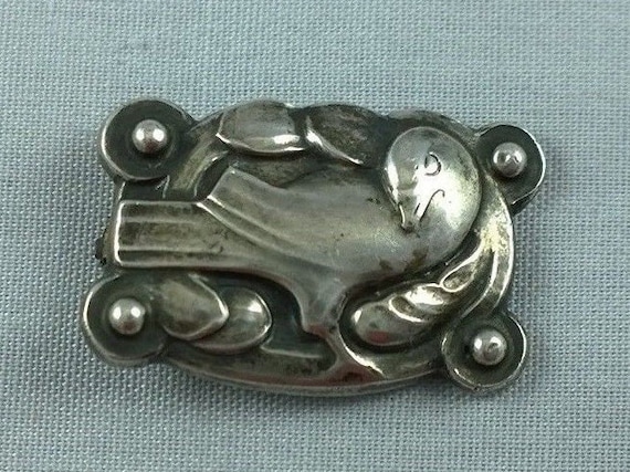 Georg Jensen Sterling Brooch/Pin number 198 1920'… - image 1