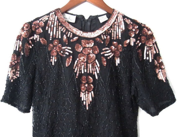 Vintage Sequin // Vintage Beaded // Sequin Top //