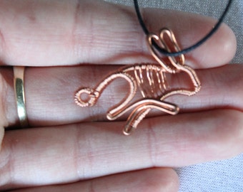 Running bunny pendant, cute rabbit jewelry, running rabbit necklace, running rabbit pendant
