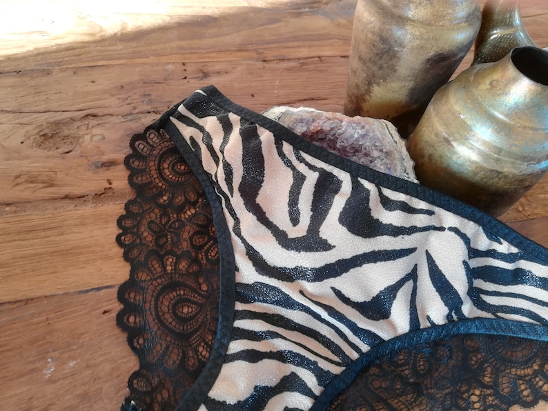Zebra print lingerie set mix and match lingerie animal print Etsy