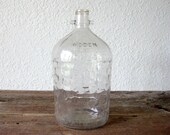 Vintage Large Mogen David Clear Glass One Gallon Jug with Double Handle Vintage Glass Art Carboy Large Glass Bottle