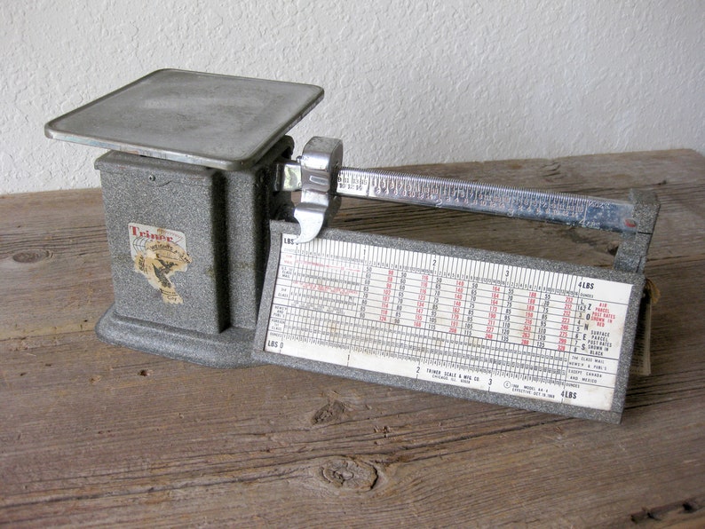 Vintage Triner 1968 Postal Scale Model AA4 4 pound Mail Etsy