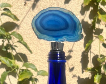 Agate Wine Stopper - Geode wine cork