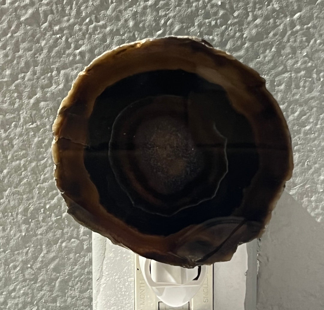 Agate Night Light Geode Night Light - Agate Slice Light - Bedroom Night ...