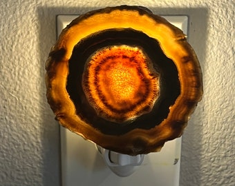 Agate Night Light Geode Night Light - Agate Slice Light - Bedroom Night Light