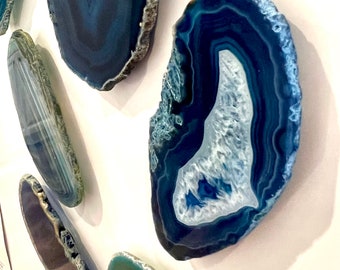 Agate Magnet Fridge Magnets - Set of 3 - Geode Crystal Magnets