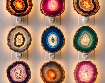 Agate Slice Night Light – Geode Bedroom Lighting