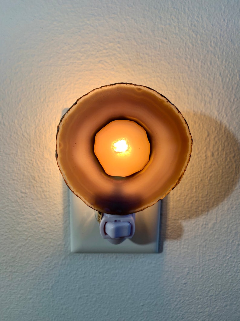 Agate Night Light Geode Night Light Agate Slice Light Etsy