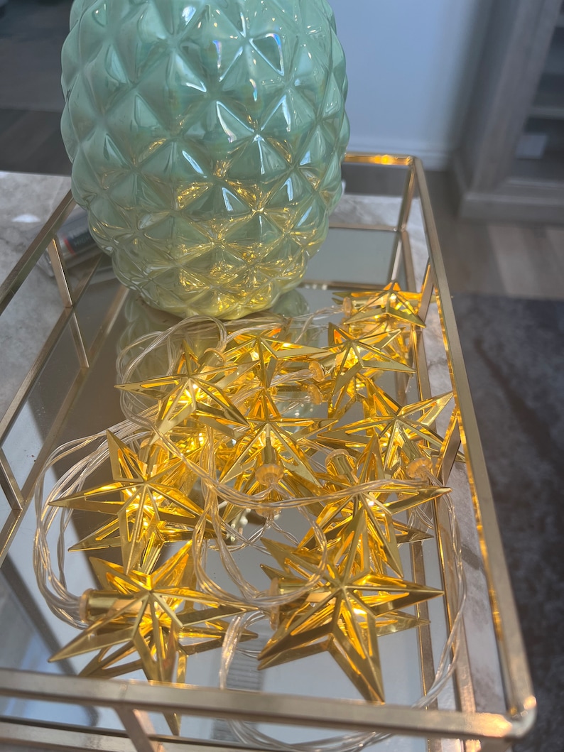LED Star String Decor Lights - Battery Operated - Etsy