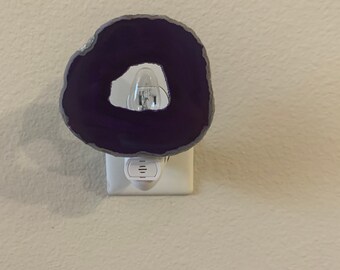 Swivel Agate Night Light Geode Night Light - Agate Slice Light - Bedroom Night Light