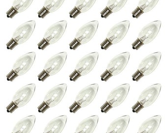 C9 7W TRANSPARENT BULB CLEAR 25PK