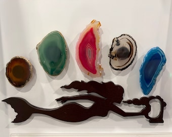 Agate Slice Refrigerator Magnets/ Crystal Magnets/ Crystal Home Decor