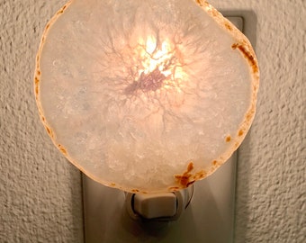 Agate Night Light Geode Night Light - Agate Slice Light - Bedroom Night Light