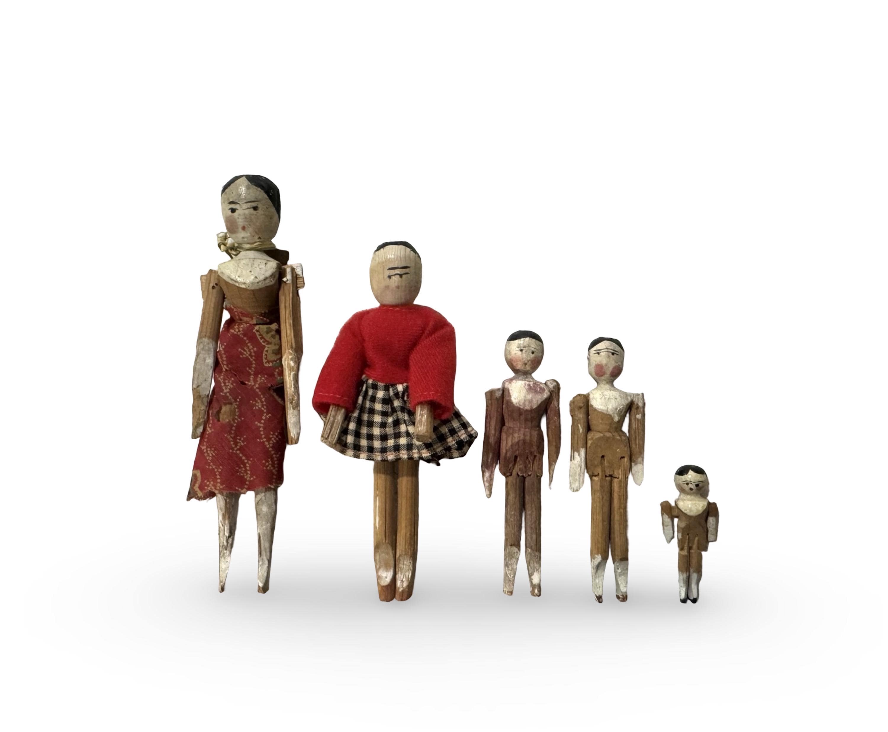 アンティーク　ミニペグドール　木製 Antique peg doll - Etsy 日本