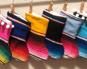 MINI Serape Christmas Stocking - Mini Bohemian Stocking- Christmas Stocking for Pet- Small Gift Holder