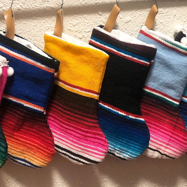 MINI Serape Christmas Stocking - Mini Bohemian Stocking- Christmas Stocking for Pet- Small Gift Holder