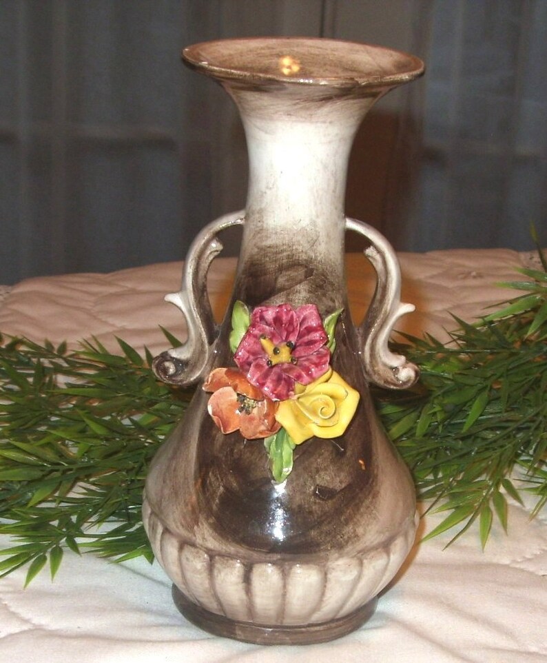 Capodimonte Vase Italian Vase With Intricate Porcelain Etsy