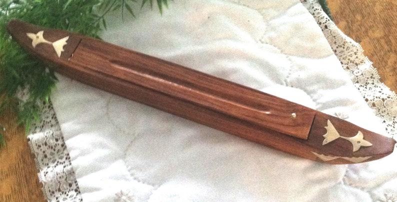 Incense Burner Wood and Brass Incense Holder Incense Holder Made in India Incense Holder