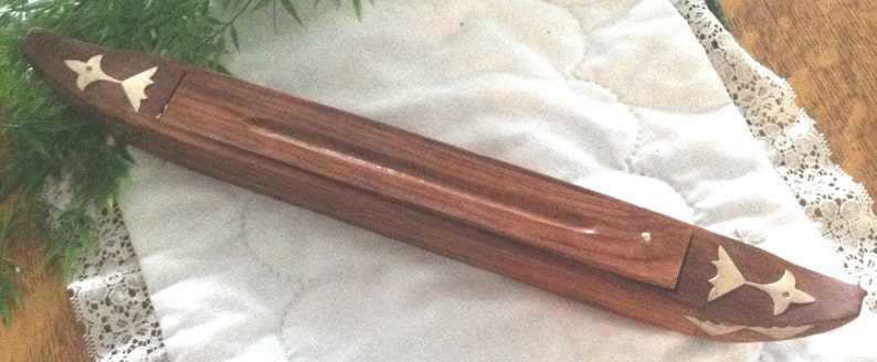 Incense Burner Wood and Brass Incense Holder Incense Holder Made in India Incense Holder