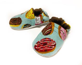 Donut Baby Moccasins - Donut Baby Shoes - Donut Baby Outfit - Donut Birthday - Donut Moccs - Donut Toddler Shoes - Baby Shower Gift -Newborn