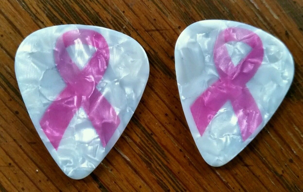 Breast Cancer Awareness Picks, Breast Cancer Guitar Picks, 2 Picks Etsy