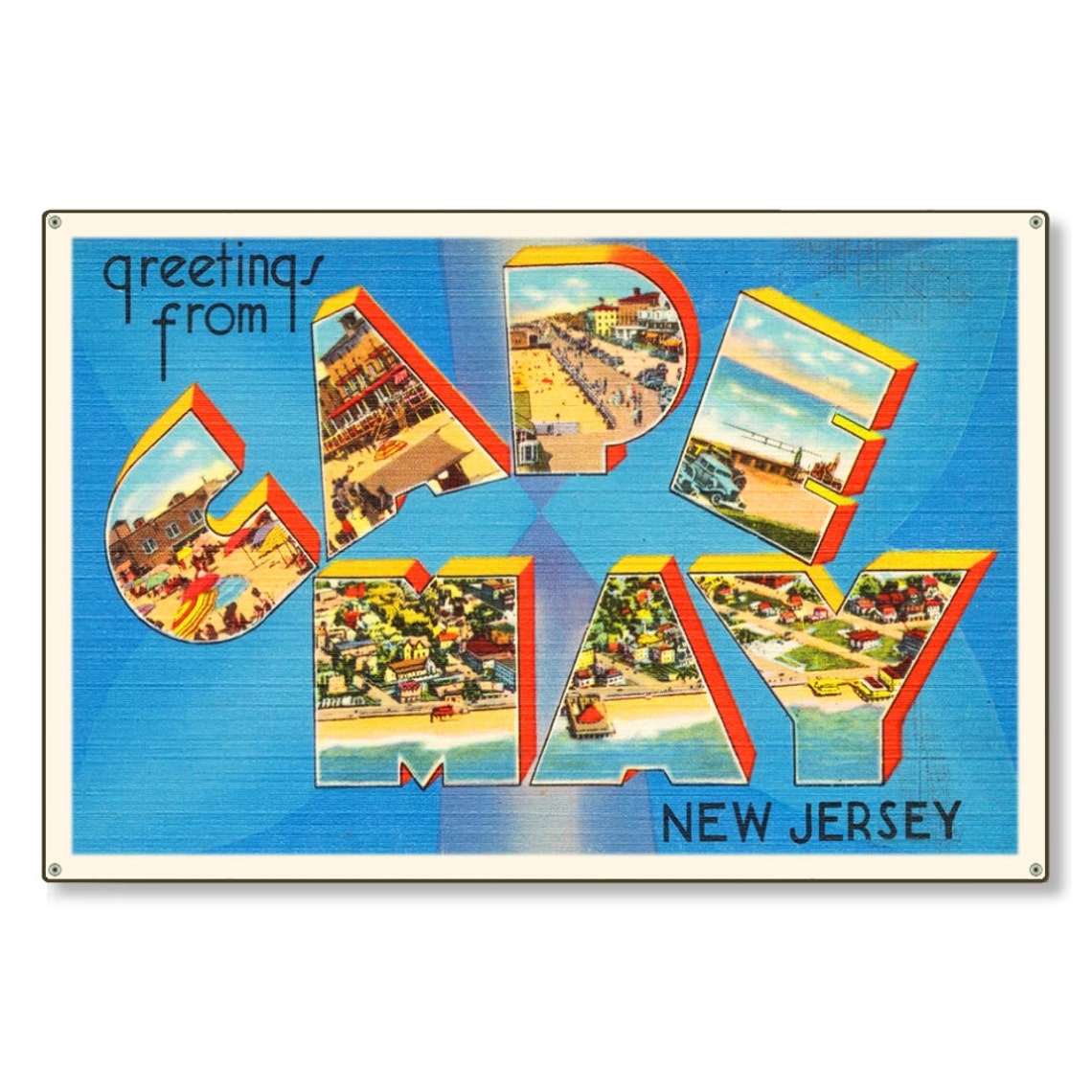 Cape May New Jersey Nj Old Retro Vintage Travel Postcard Etsy