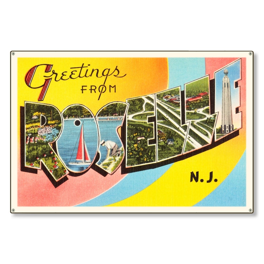 Roselle New Jersey nj Old Retro Vintage Travel Postcard Etsy