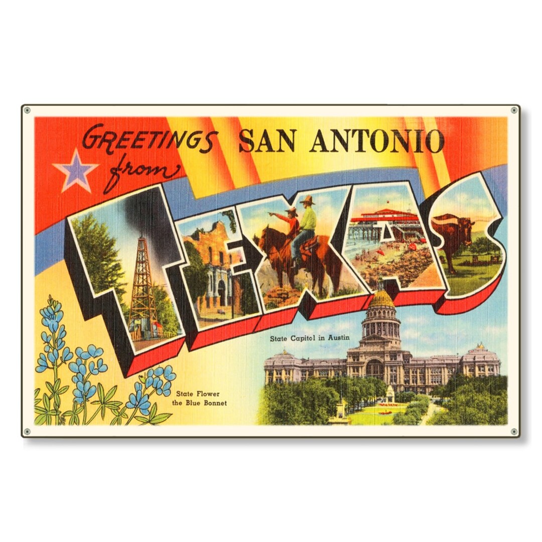 San Antonio 2 Texas Tx Old Retro Vintage Travel Postcard - Etsy