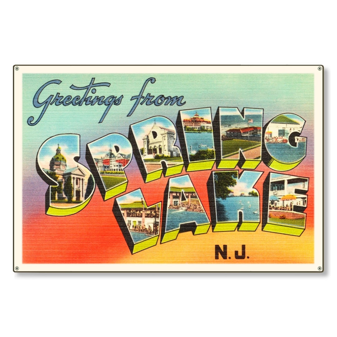 Spring Lake New Jersey Nj Old Retro Vintage Travel Postcard Etsy