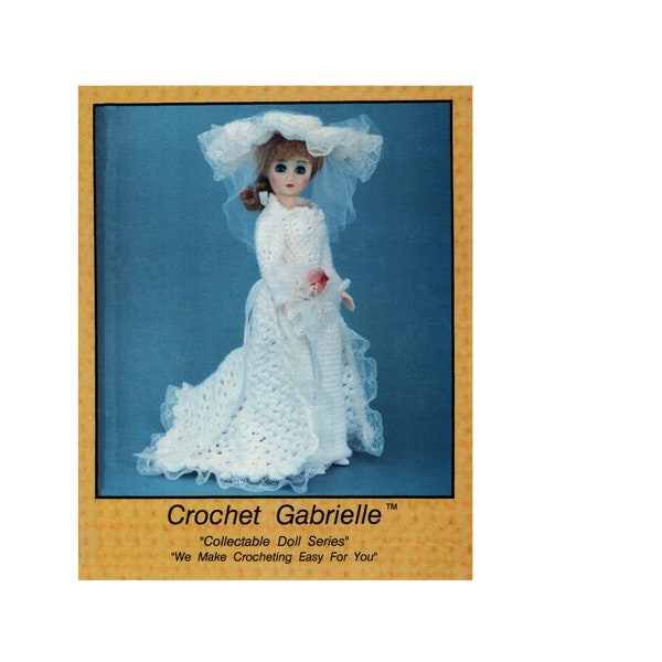 Vintage Crochet Dress and Hat for 15" Fashion Doll Pattern - Instant Digital Download PDF Pattern