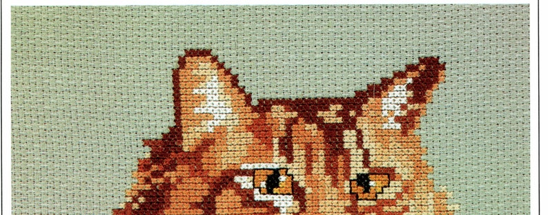 Counted Cross Stitch Content Cat Pattern Instant Download PDF Pattern Cat Cross Stitch Pattern image 5