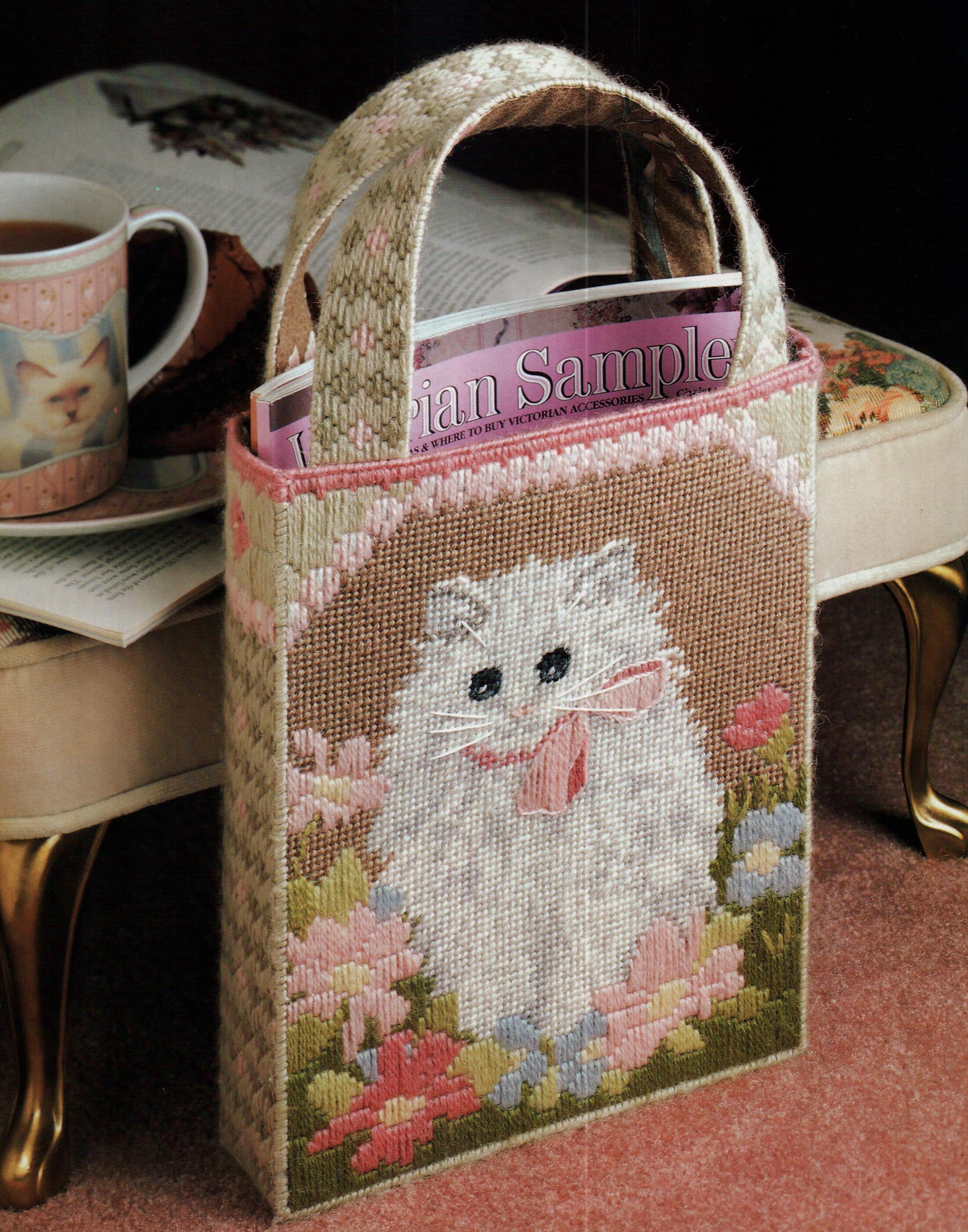 Cat Tote Plastic Canvas Pattern Instant Downlaod PDF Pattern | Etsy
