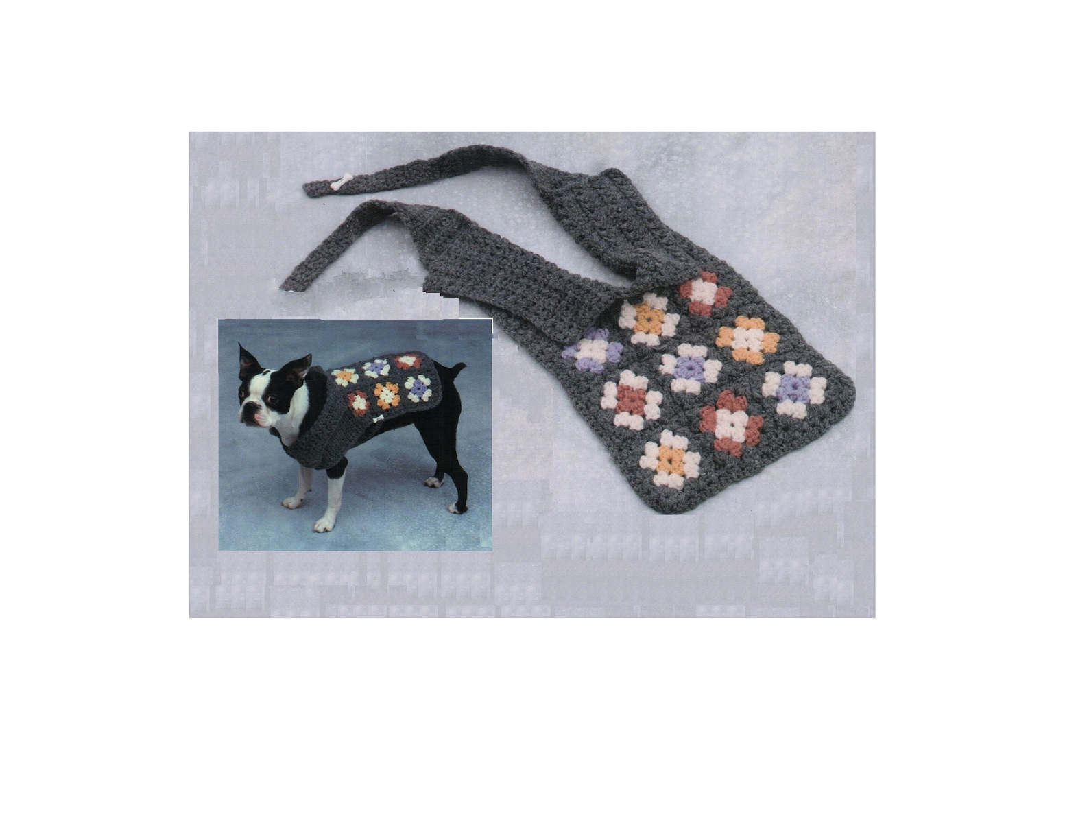 Crochet Granny Square Dog Sweater Pattern for Small Medium Etsy