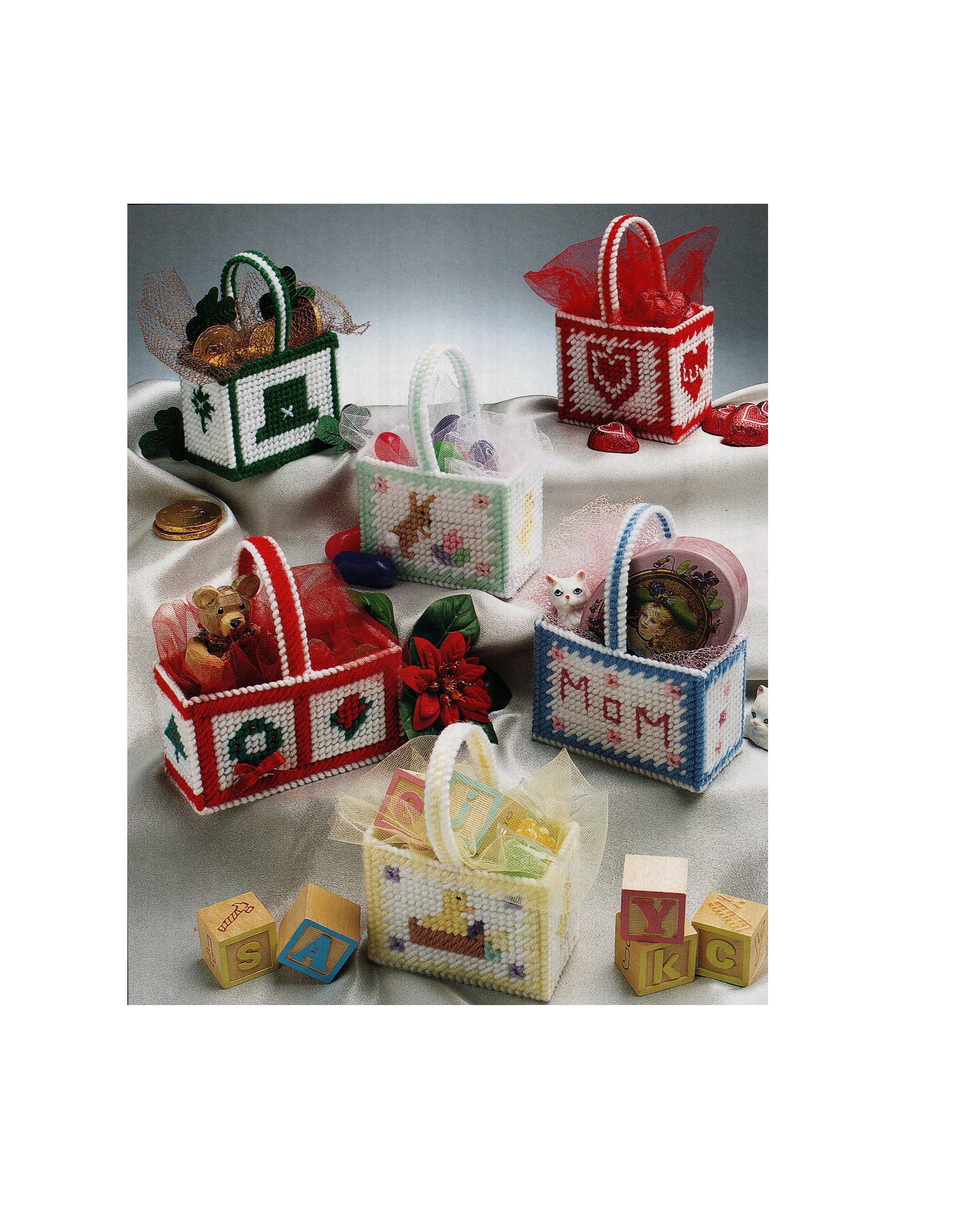Holiday Mini Gift Basket Plastic Canvas Pattern Instant Etsy