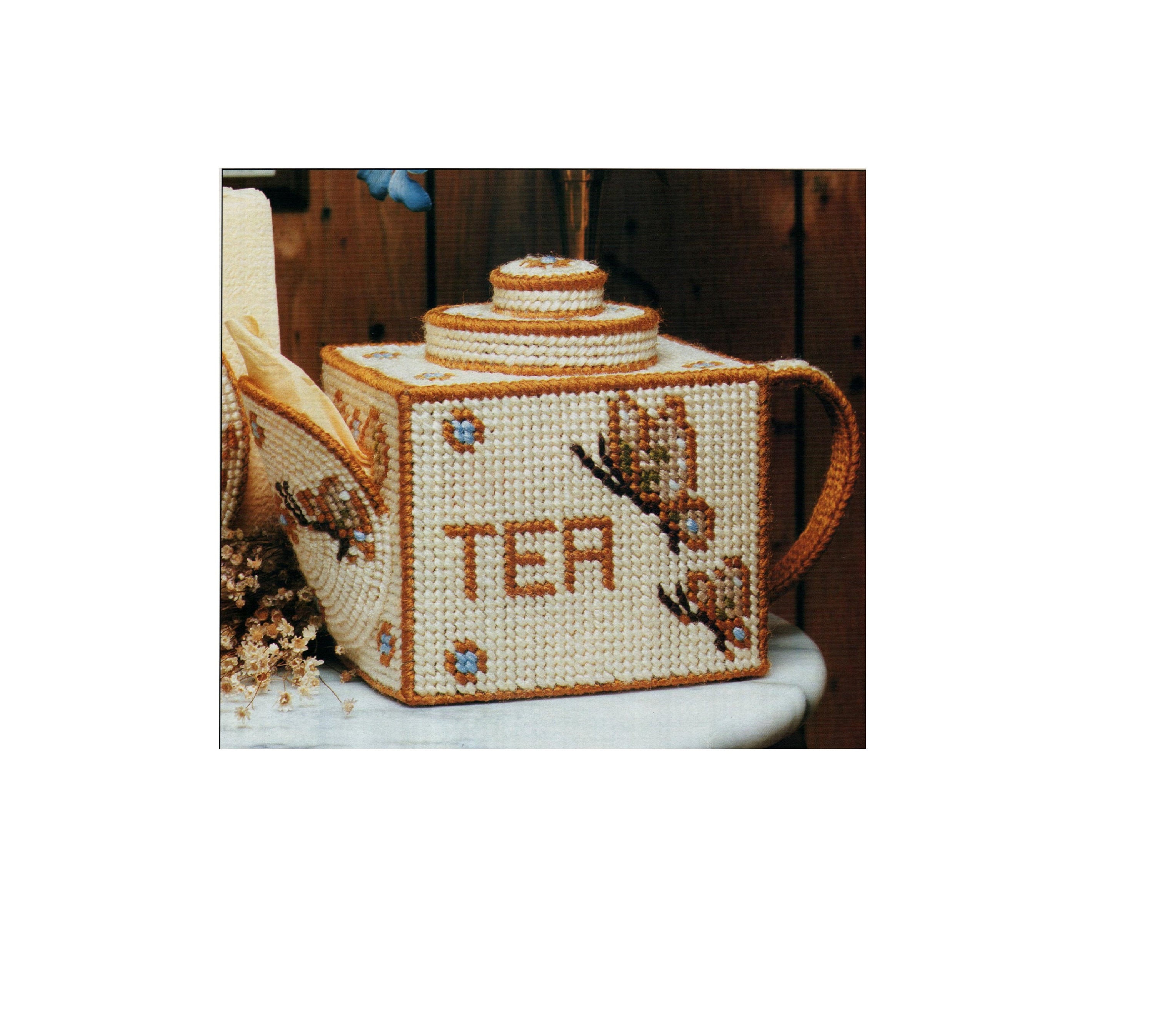 Plastic Canvas Teapot Tissue Box Cover Pattern PDF Plastic | Etsy