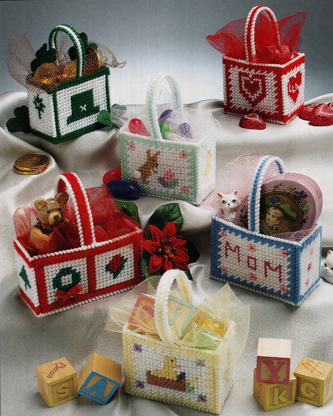 Holiday Mini Gift Basket Plastic Canvas Pattern Instant Etsy