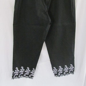 Black Rhinestone Capris Etsy